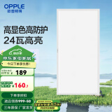 欧普（OPPLE） 集成吊顶led 铝扣板天花板格栅平板灯嵌入式厨房灯厨卫灯 高显高防护【铂昕IV】24瓦 防潮防锈抗油污