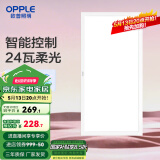 欧普（OPPLE） 集成吊顶led 铝扣板天花板格栅平板灯嵌入式厨房灯厨卫灯 铂朗Ⅲ智控RA95调光调色24瓦铝框 防潮防锈抗油污