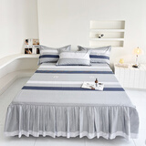 南极人 床裙单件 纯色床垫套床套罩加厚全包席梦思保护套双人1.8米床罩 追梦灰 180cm*200cm 床裙单件