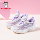 巴布豆童鞋透气儿童运动鞋女童夏季跑鞋103552147糖果紫/白33
