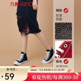 凡客诚品凡客帆布鞋高帮女款休闲运动鞋潮鞋板鞋 黑色 36.5