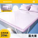 BANANUE【2025年小凉π】冰丝凉席子可机洗床笠床垫床单宿舍1.5mx1.8x2米 霞光紫丨冰丝凉感丨可机洗加厚款 180cm*200cm 丨床单款丨贈枕套*2
