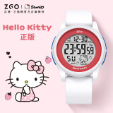 正港（ZGO）电子手表女学生初中生凯蒂猫手表防水儿童运动电子表女孩8591
