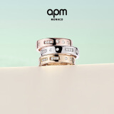 APM Monaco[周翊然同款]LOVE摩斯密码戒指情侣指环520礼物送女友
