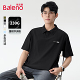 班尼路（Baleno）华夫格polo衫男夏季重磅宽松休闲短袖男士高级感小众翻领上衣男款