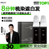 染立方男士染发膏易染梳子在家自己染染发剂添加植物精华盖白-自然黑 单盒装2盒+赠植π生姜洗发水*1