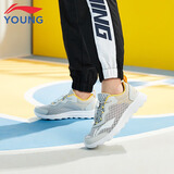 李宁童鞋儿童跑步鞋男大童简约舒适柔软轻盈透气运动鞋37YKFR024-29