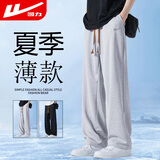 回力（Warrior）裤子夏季男休闲裤男轻薄宽松直筒阔腿裤子男夏季百搭运动裤男裤