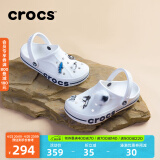 crocs卡骆驰洞洞鞋贝雅卡骆班轻便耐磨一脚蹬休闲鞋|205089 白/深蓝-126 45 (290mm)