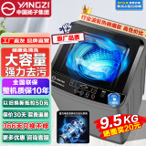 YANGZI中国扬子集团波轮洗衣机全自动家用小型洗烘一体脱水甩干机大容量 出租屋宿舍公寓办公室节能 9.5KG【蓝光洗护+智能风干+防缠绕】