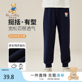 Classic Teddy精典泰迪童装男童裤子儿童长裤中大童休闲运动卫裤 深蓝 160 