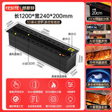 烨斯特3d智能雾化壁炉嵌入式电子壁炉欧式装饰电视柜背景仿真火焰加湿器 暗耀磨砂超薄智能AI声控1200mm