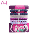 歌妮（Goody）【高弹力6根升级】粗发圈发绳豌豆慢回弹高马尾舒适头绳橡皮筋 夜光豌豆5根（2深蓝2扎染1紫色）