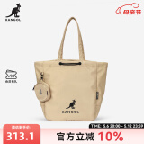 KANGOL官方新款抽绳大容量防水健身包单肩手提托特包男女上课通勤 卡其色