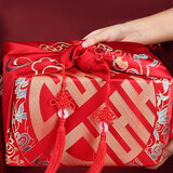 缘辉包袱皮结婚女方嫁妆新娘婚庆陪嫁套装喜盆烫画包裹布备婚用品