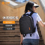 TARION图玲珑单反微单双肩摄影包入门大容量专业背包适用索尼佳能相机包 TBS小号黑色