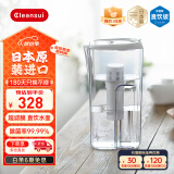 可菱水（CLEANSUI） 过滤净水器家用滤水壶直饮自来水过滤器露营无手柄大容量日本原装进口三菱净水壶套装CP405/CP407 【2.2L总容量】1壶1芯旗舰款