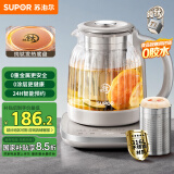苏泊尔（SUPOR）纯钛养生壶 煮茶壶烧水壶 316L不锈钢恒温煮茶器大滤网电热水壶保温花茶壶 1.5L SW-15YQ61