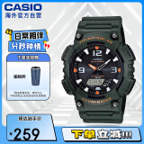 卡西欧（CASIO）大众指针系列 太阳能防水数字双显运动休闲男表 AQ-S810W-3AVDF