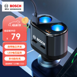 博世（BOSCH）车载充电器快充点烟器插头一拖二三usb多功能汽车充电转换器PS600