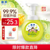 狮王（Lion）趣净泡沫抑菌洗手液绿野青芒香250ml天然植萃保湿家庭滋润儿童