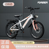 永久（FOREVER）儿童山地车儿童自行车儿童山地自行车6到12岁小学生新款变速单车 高配白粉|6速+辐条轮+后座+车灯 20寸|身高130-160cm