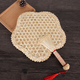 极度空间 蒲扇扇子古风手工编织小麦秸老式大蒲扇夏季手摇扇风纳凉五星扇