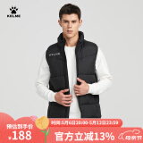 KELME /卡尔美秋冬运动棉衣男足球训练棉马甲休闲保暖防寒背心棉服棉袄 黑色 XL