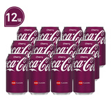 可口可乐（Coca-Cola）汽水罐装 进口原味樱桃香草果味碳酸饮料聚会夏日冰饮气泡水 德国版可口可乐樱桃味330mL*12罐