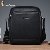 暇步士（Hush Puppies）男士单肩包牛皮商务休闲头层牛皮斜挎包大容量男包时尚潮流日字包 头层牛皮【官方授权假一赔十】