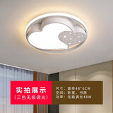 欧普达科奇客厅灯现代简约大气卧室灯星空主灯LED吸顶灯中山灯具全屋套餐 心形直径48CM+三色无极调光