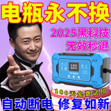 电瓶修复神器二三轮电动车电瓶修复器通用脉冲修复电池自动断电用 【2025新升级】充满自动断电修复