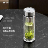 万象（WANXIANG）双层玻璃杯商务办公V148RL车载便携礼盒泡茶370ML大容量家用水杯