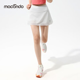 马孔多原创单品小仙女裙收腰科技夹芯层夏日防晒凉感防汗后兜跑步裙溯溪 白色 M 【105-115斤】