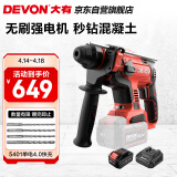 大有（Devon）20V工业级无刷充电锂电电锤5401打混凝土电镐开凿4.0Ah单电快充