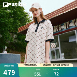 斐乐（FILA） FUSION潮牌女子连衣裙夏新款时尚宽松POLO领连身裙 乳糖色-BG XS