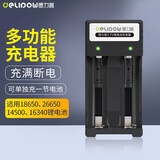 德力普（Delipow）18650锂电池 3.7V大容量可充电适用强光手电筒/头灯/航模/手持台夹扇 2槽智能充电器