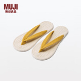 无印良品（MUJI）男女通用室内拖鞋夹脚式 男鞋女鞋无性别人字拖25年夏季 JKAF0A5S 原色*暗黄色 24 cm/M/38码(2.0)