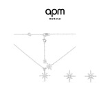 APM Monacobaby双流星项链+六芒星耳钉简约礼盒套装520礼物送女友