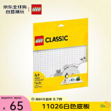 乐高（LEGO）积木拼装玩具 经典系列11026白色底板 4岁+早教益智儿童生日礼物