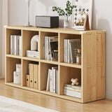 立太（LEADTEK）全实木书架置物架落地实木书柜展示柜学生收纳柜矮柜柜子储物柜 全实木【升级加深8格】120x40x60cm-送防撞角套