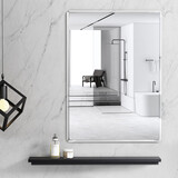 安尔雅浴室镜贴墙自粘卫生间镜子学生宿舍洗面台洗手挂墙免打孔化妆镜