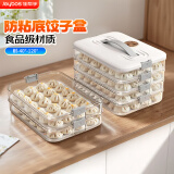 佳帮手多功能饺子盒收纳盒冰箱保鲜食品级冷冻水饺馄饨盒带盖托盘1层1盖