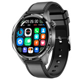 2025年新款watch新款gt5 pro智能手表男gt4监测血压健康运动手环 GT5pro黑盘黑色皮带 配硅胶表带