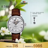 天梭（TISSOT）瑞士手表 力洛克系列腕表 皮带机械男表 T006.407.16.033.01