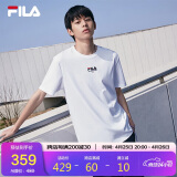 FILA  斐乐官方男士短袖T恤2025运动时尚纯棉圆领针织衫