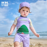 Kocotreekk树儿童泳衣防晒速干泳衣宝宝分体短袖幼儿游泳衣