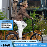 大行（DAHON）HAT061折叠自行车20英寸6速成人男女通勤休闲变速单车 黑色