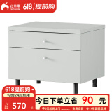 红苹果（RED APPLE）家具卧室轻奢家用简易床头柜小户型小储物收纳柜R632-20/R633-20 R632-20晨雾灰