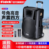 飞达（fidek）10/12/15寸户外便携k歌唱歌广场舞学校拉杆音乐音箱蓝牙演出舞台级大喇叭高音号角大音响重低音 FPX-A10BT【10寸专业版】 升级版